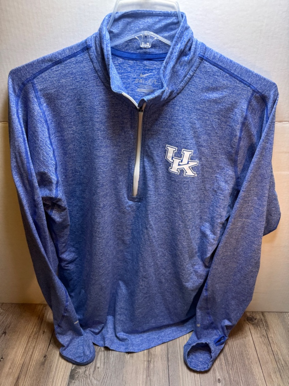 Women's University Kentucky Wildcats Nike Dri-Fit 1/4 Zip Blue Pullover Size XL